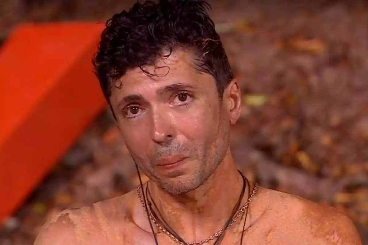 Captura de Ángel Cristo JR llorando en Supervivientes