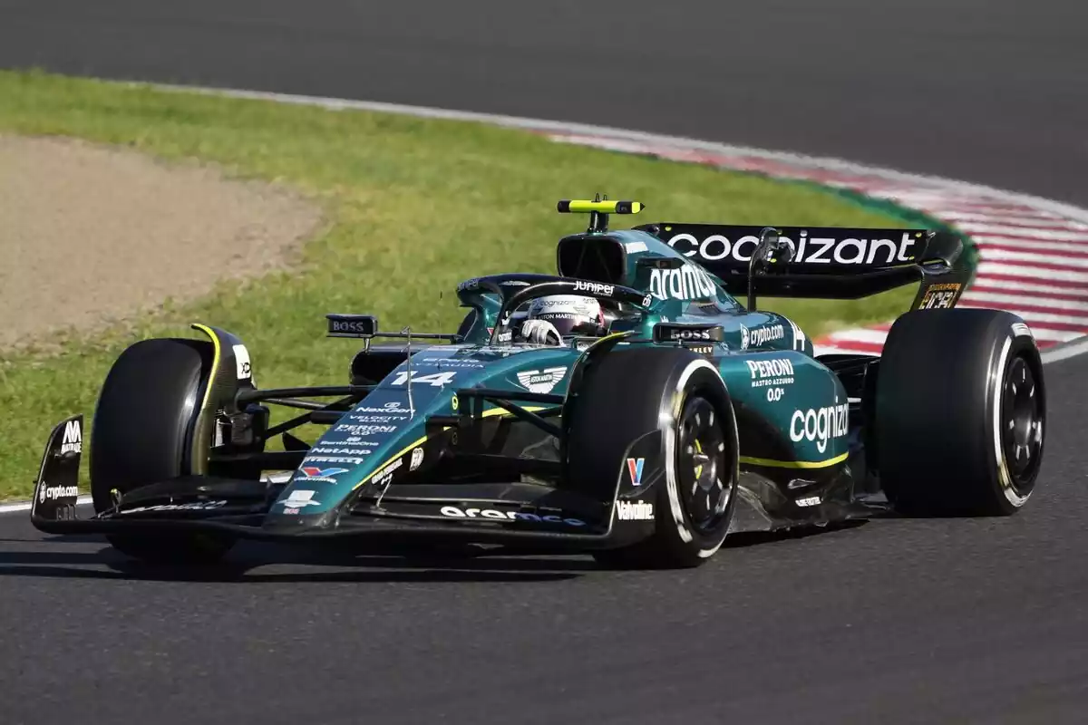 Fotografía del coche de Fernando Alonso en la Fórmula 1
