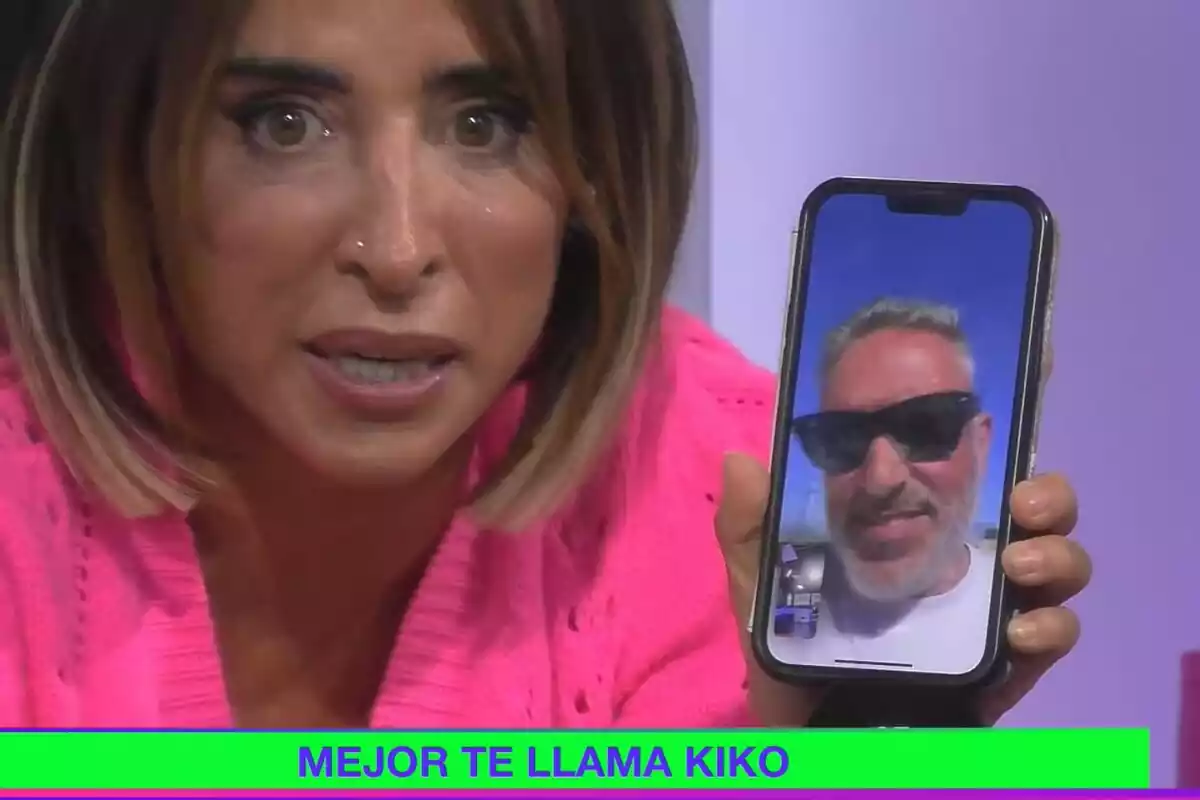 Captura de Kiko Hernández en una videollamada con María Patiño en Ni que fuéramos Sálvame