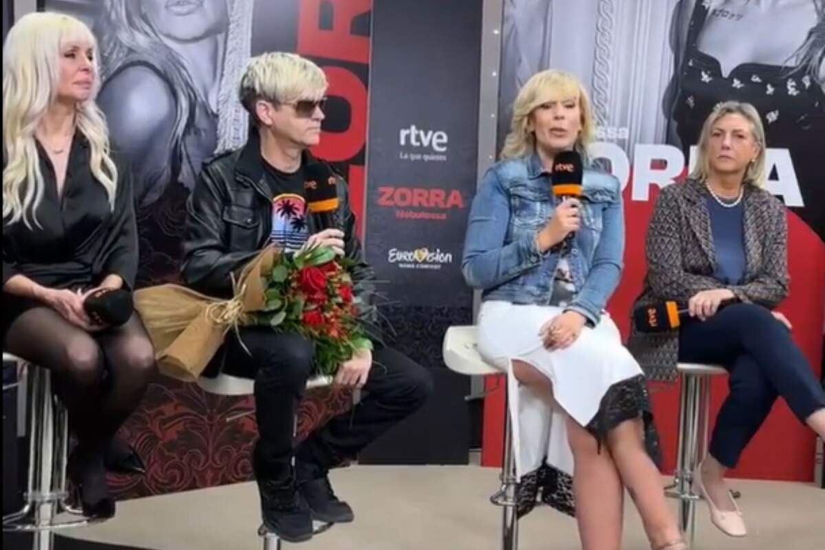 Captura de la rueda de prensa del regreso de Nebulossa de Eurovisión con María Eizaguirre y Ana María Bordás